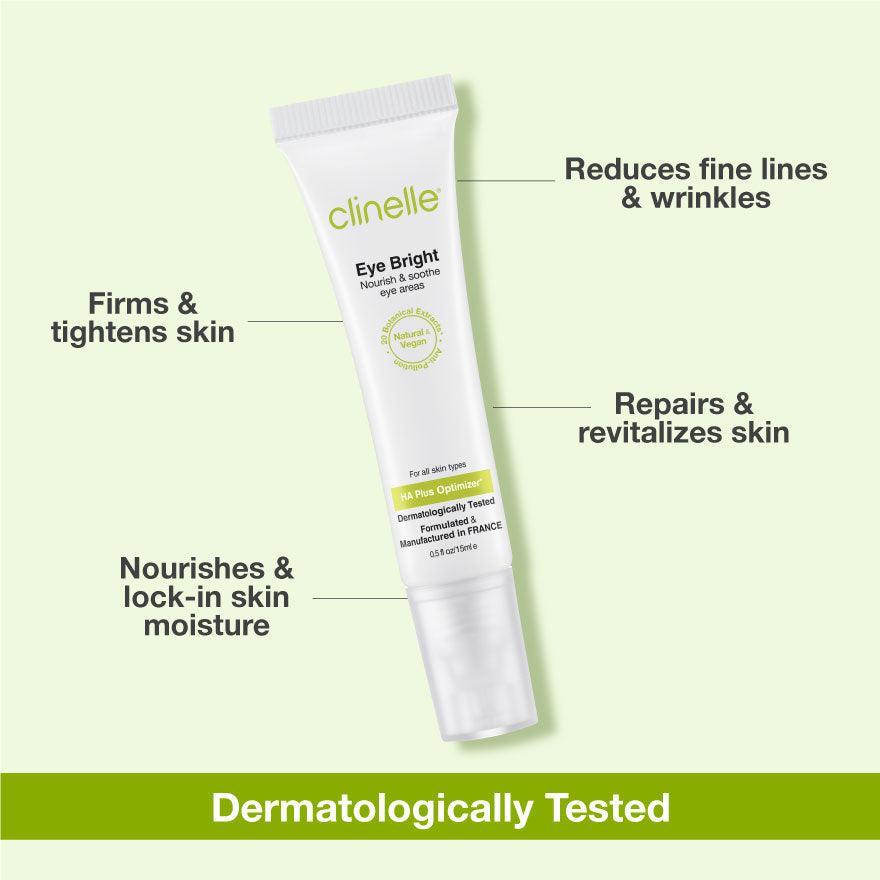 Clinelle Eye Bright 15ml - Helps to reduce eye bags, dark circles & fine lines - Clinelle
