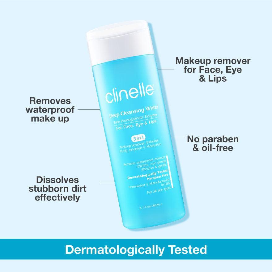 deep cleansing water 180ml - Clinelle