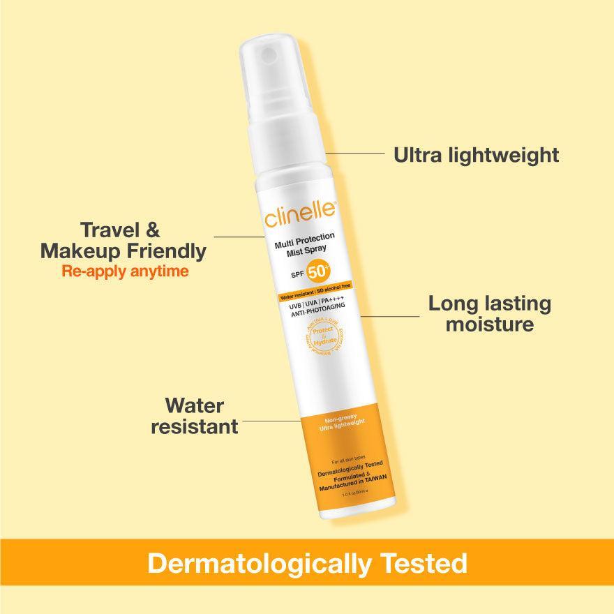 uv defense multi protection mist spray spf50 pa++++ - Clinelle