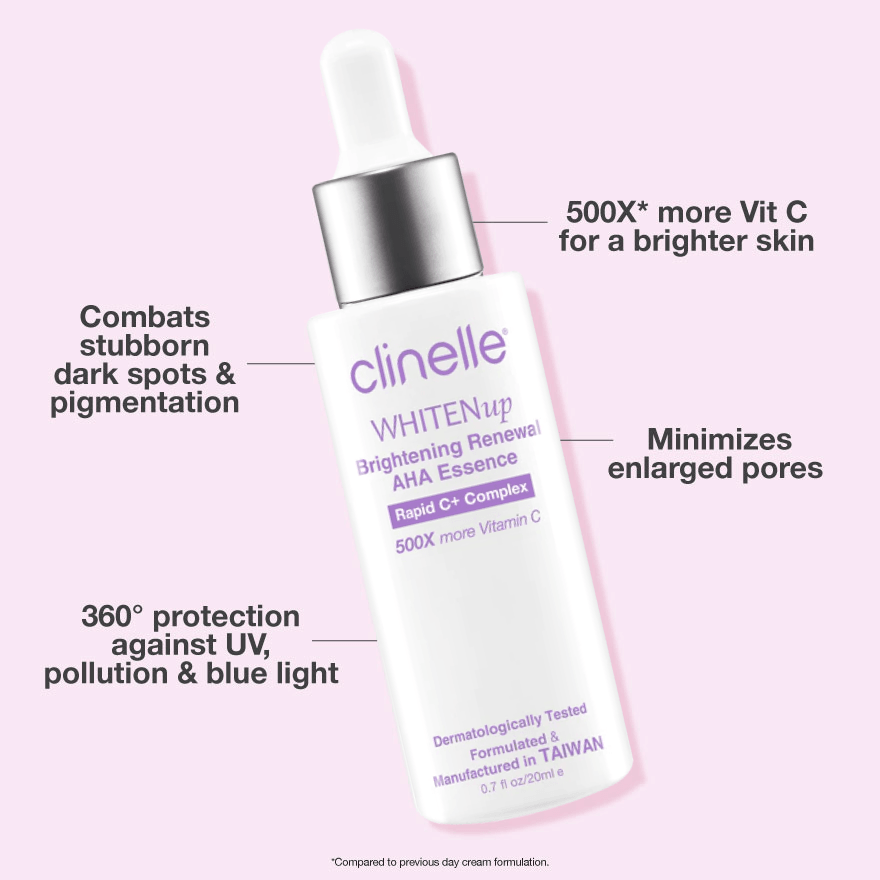 whitenup brightening AHA renewal essence 20ml twin pack - Clinelle