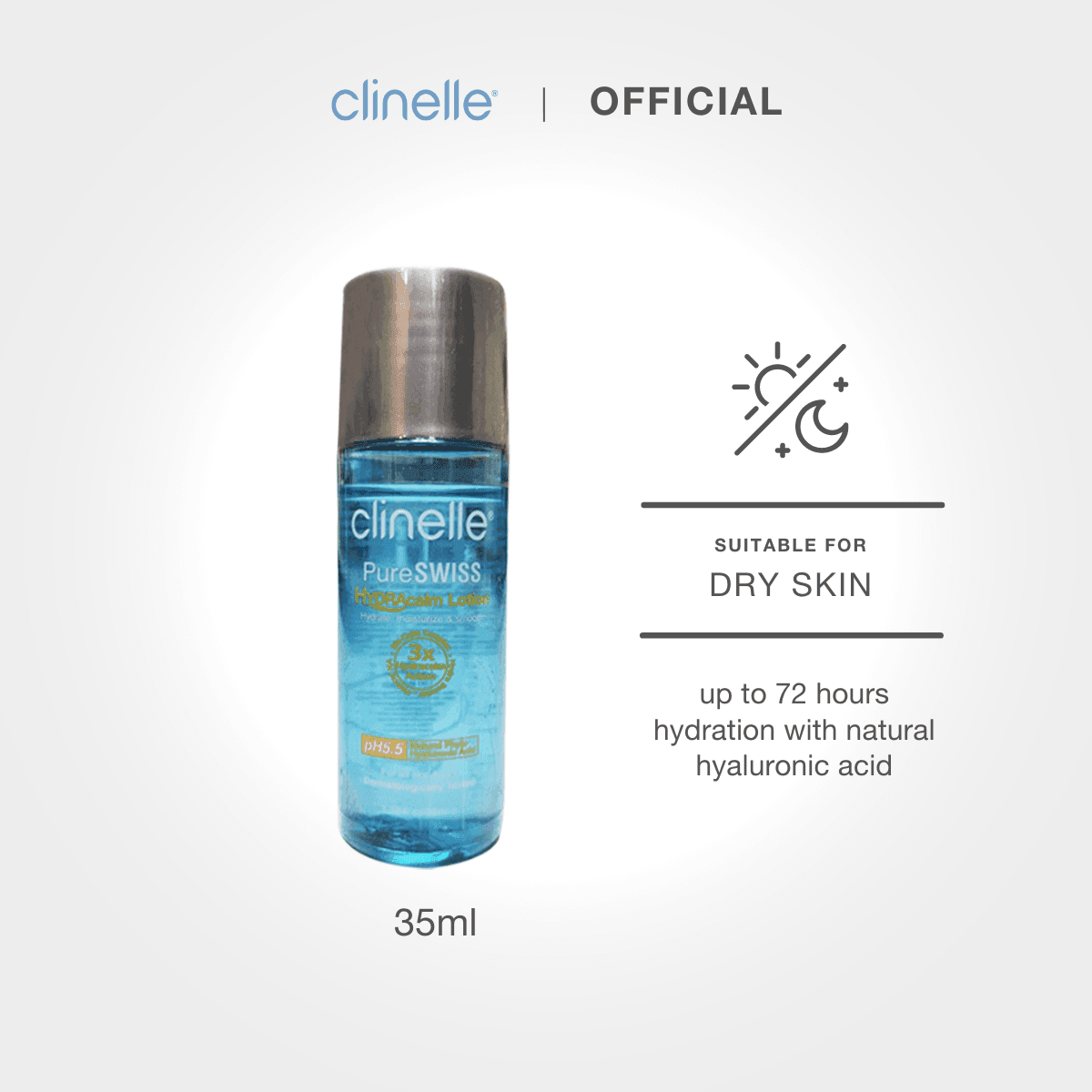 Pureswiss Hydracalm Lotion 35ml - Clinelle
