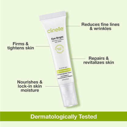 Clinelle Eye Bright 15ml - Helps to reduce eye bags, dark circles & fine lines - Clinelle
