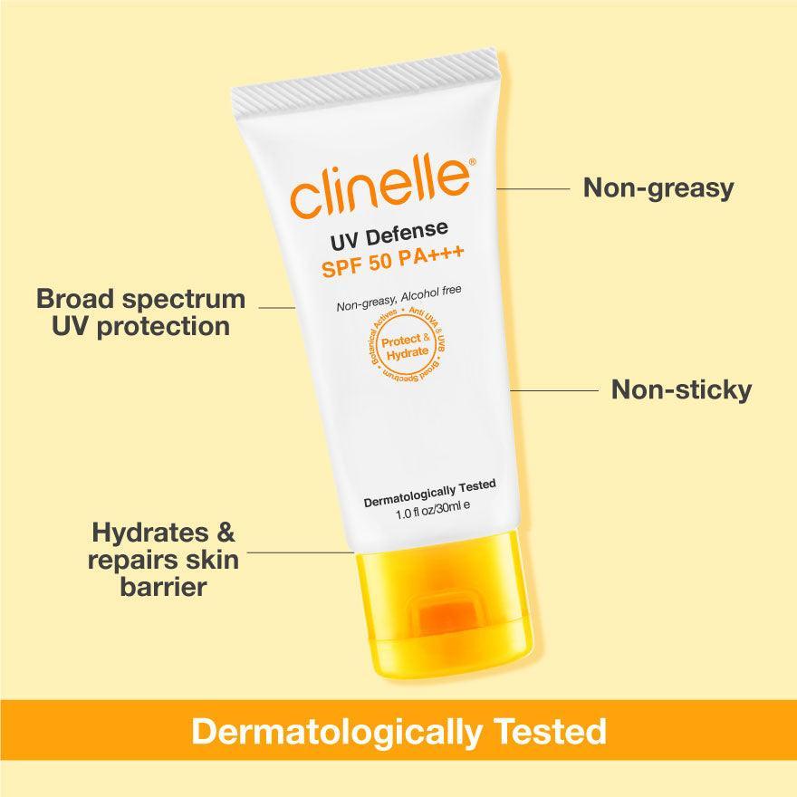 uv defense spf50 pa+++ 30ml - Clinelle